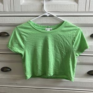 Green Crop Top short sleeve